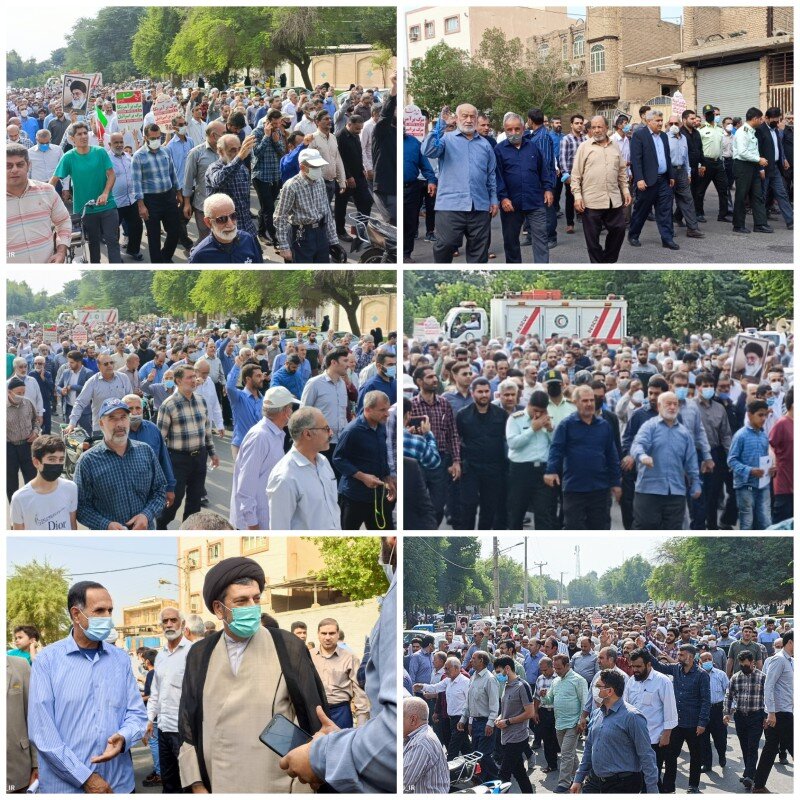 تصاویر | راهپیمایی مردم دزفول در محکومیت حادثه تروریستی شیراز