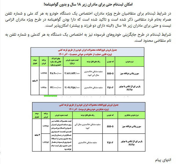 ثبتنام خودرو برای مادران زیر ۱۸ سال/ «برای طراحان چنین طرحهایی جان زنان بیارزش است»