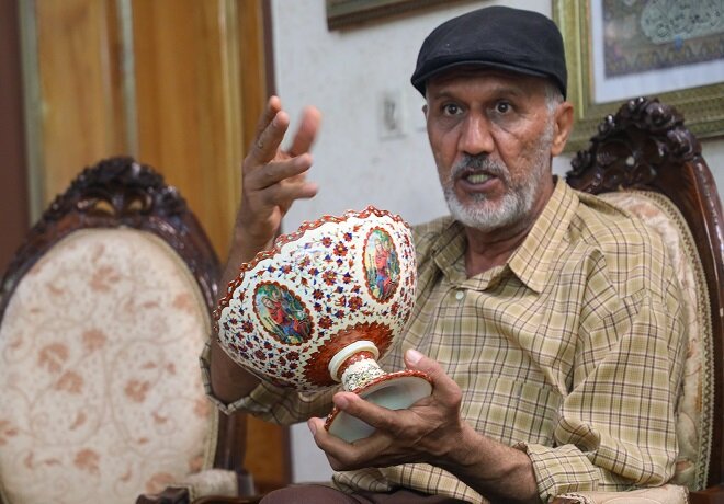 تاثیر گرانی و تحریم بر ظرافت هنر میناکاری| ارائه سبک جدید «ماژومینا» توسط فرزند استاد صنیعزاده