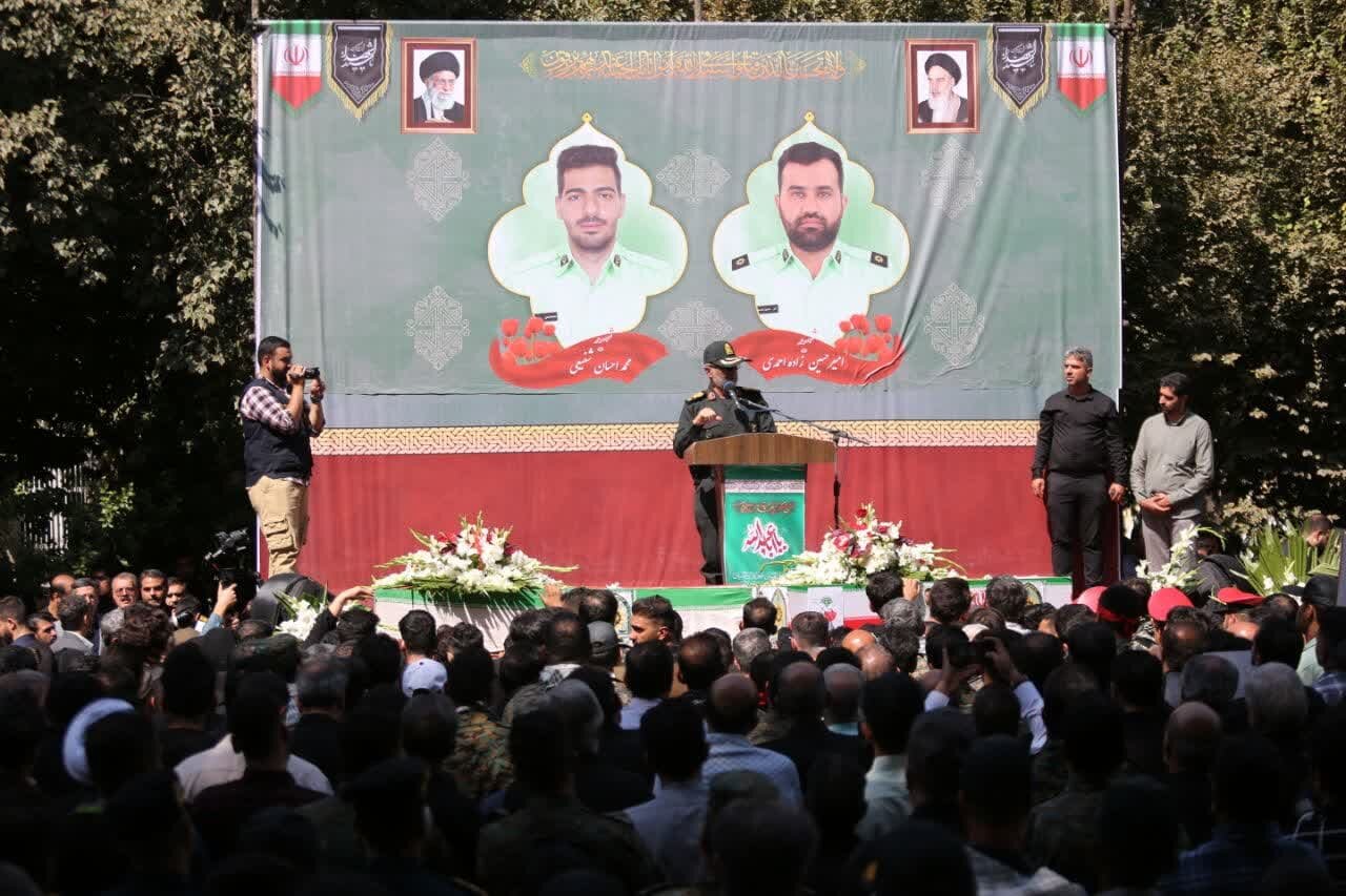 مراسم تشییع دو شهید امنیت اصفهان