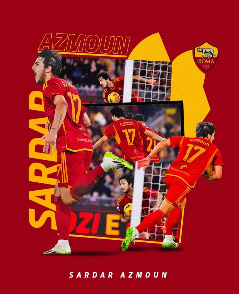 عکس| پوستر ویژه رم برای اولین گل سردار آزمون