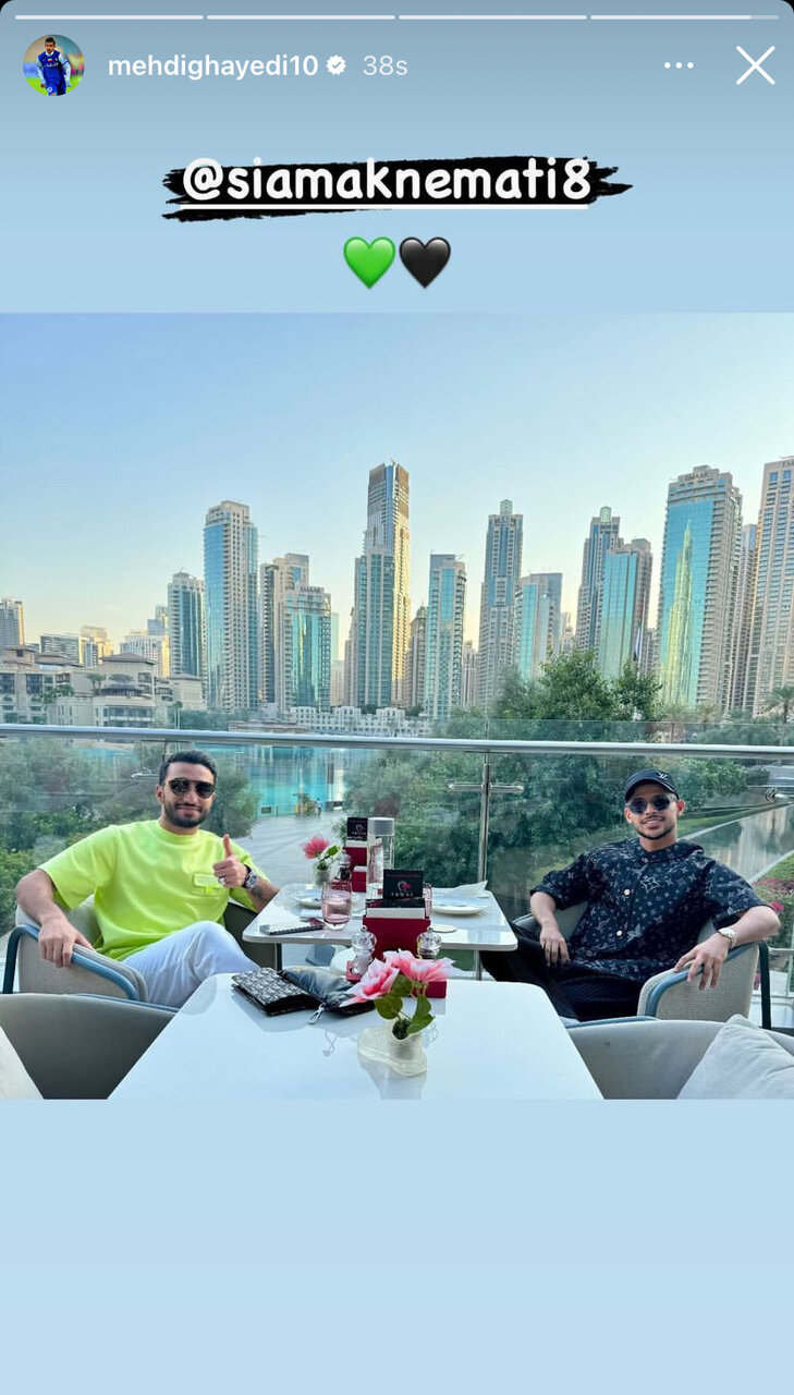 عکس| گشت و گذار قایدی و یک پرسپولیسی در دوبی