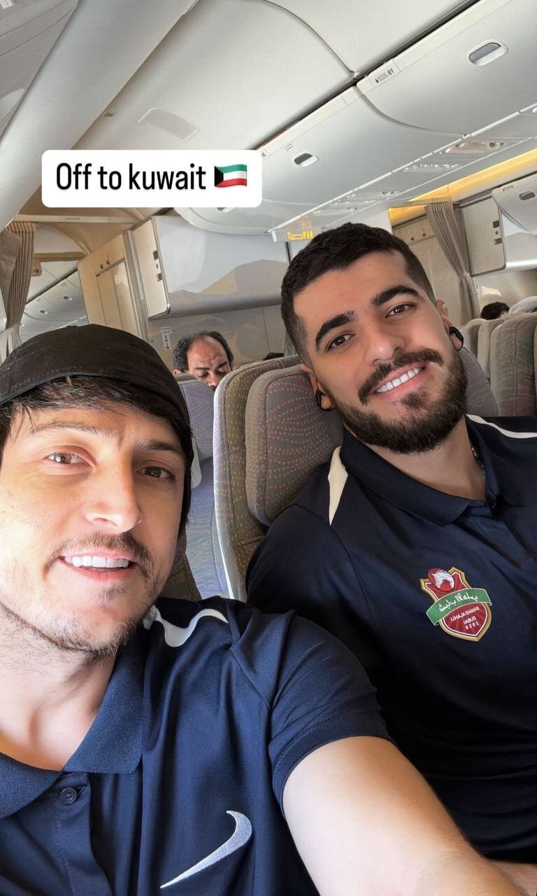 عکس | پرواز آزمون و عزتاللهی به سوی کویت