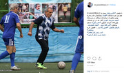 عکس/ نایب رییس مجلس در حال فوتبال بازی کردن