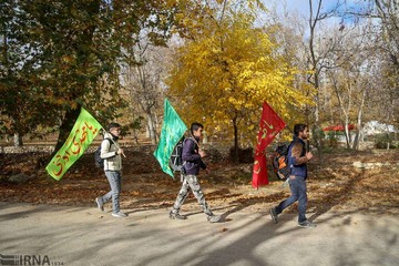 زائران پیاده چناران شهر خراسان شمالی