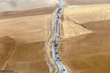 زائران پیاده چناران شهر خراسان شمالی