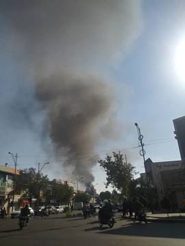 آتش سوزی گسترده در دروازه غار/ عکس
