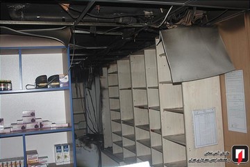 آتش سوزی در داروخانه بیمارستان پارسیان