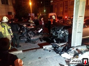 تصادف لیفان با میتسوبیشی در بزرگراه اشرفی اصفهانی