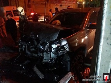 تصادف لیفان با میتسوبیشی در بزرگراه اشرفی اصفهانی