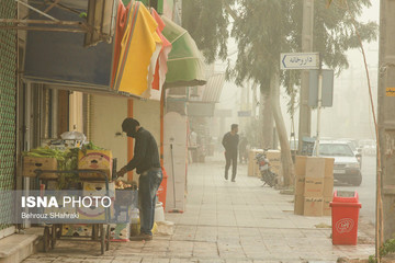 طوفان و آلودگی هوا در زابل