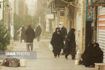 طوفان و آلودگی هوا در زابل