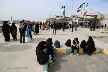 بازگشت زائران اربعین حسینی از مرز چذابه