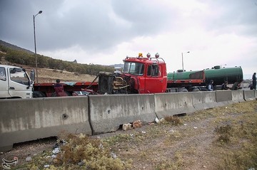 تصادف زنجیره ای در جاده کرمانشاه به اسلام آباد