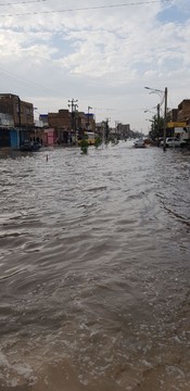 آبگرفتگی خیابان فرحانی کوی علوی اهواز