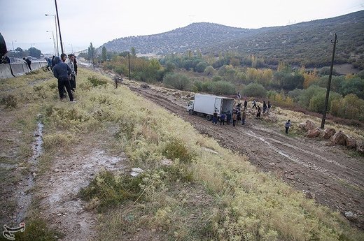 تصادف زنجیره ای در جاده کرمانشاه به اسلام آباد