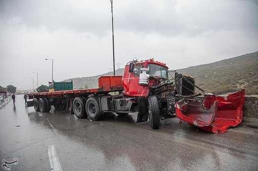 تصادف زنجیره ای در جاده کرمانشاه به اسلام آباد