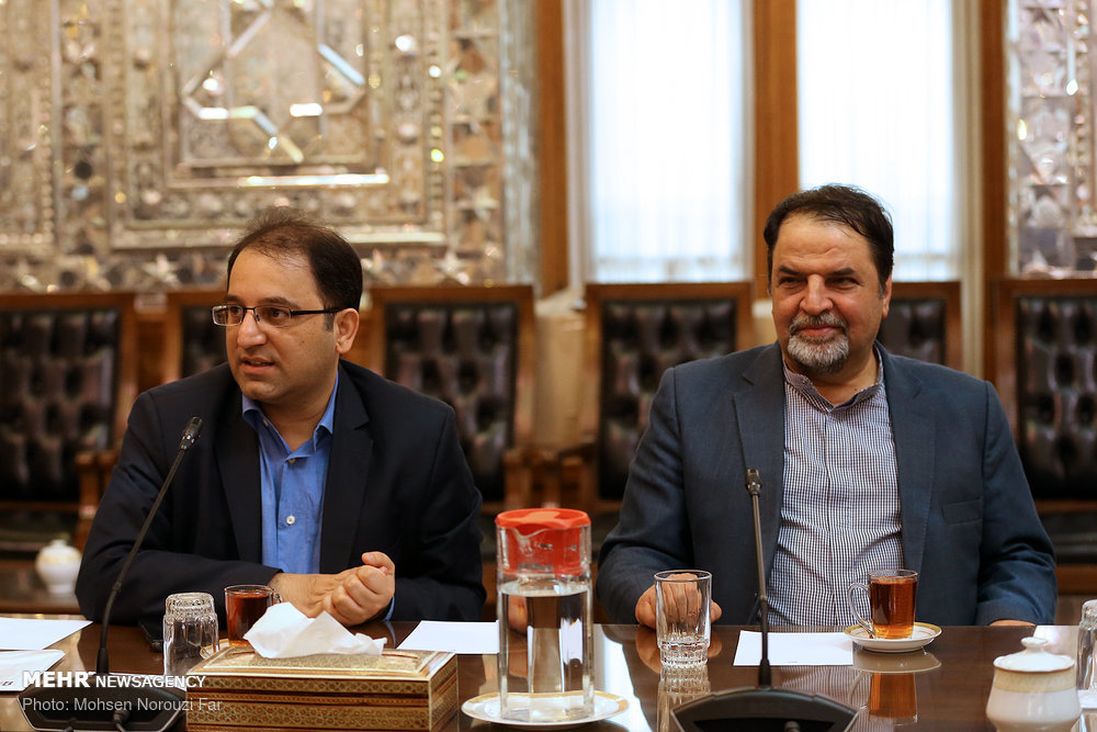 دیدار اعضای فدراسیون فوتبال با رئیس مجلس شورای اسلامی