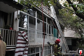 آتش‌ سوزی منزل مسکونی در خیابان جماران