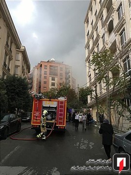 آتش‌ سوزی منزل مسکونی در خیابان جماران