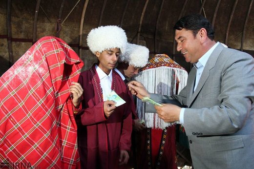مراسم ازدواج 8 زوج ترکمن