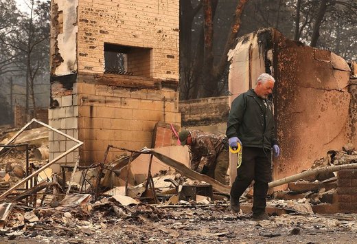 کشف اجساد سوخته در آتش سوزی کالیفرنیا