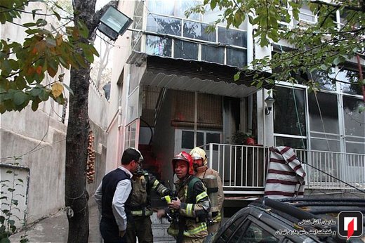 آتش‌ سوزی منزل مسکونی در خیابان جماران