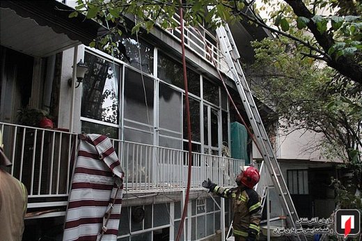 آتش‌ سوزی منزل مسکونی در خیابان جماران
