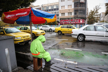 بارش باران پاییزی در تهران