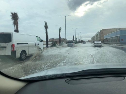 بارش باران و وقوع سیل در عربستان