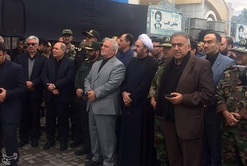 مراسم وداع با پیکر مدیرعامل تأمین اجتماعی و معاون وی در گرگان