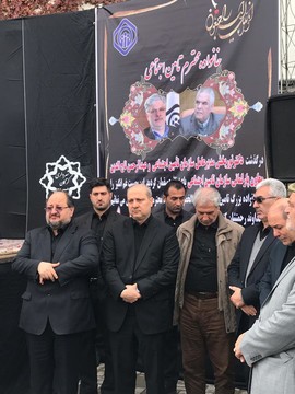 مراسم وداع با پیکر مدیرعامل تأمین اجتماعی و معاون وی در گرگان