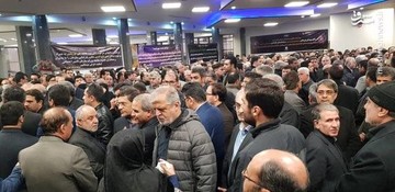 مراسم تشییع پیکر مرحوم نوربخش و تاج الدین در تهران