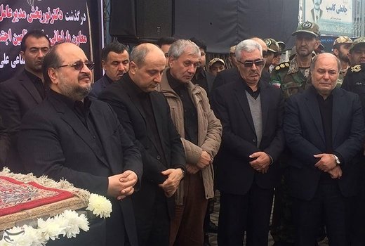مراسم وداع با پیکر مدیرعامل تأمین اجتماعی و معاون وی در گرگان