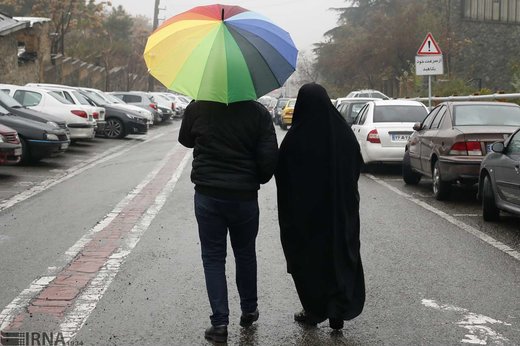 بارش باران در تهران