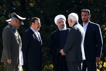 استقبال رسمی روحانی از رئیس جمهوری عراق