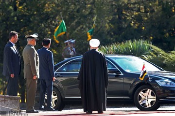 استقبال رسمی روحانی از رئیس جمهوری عراق
