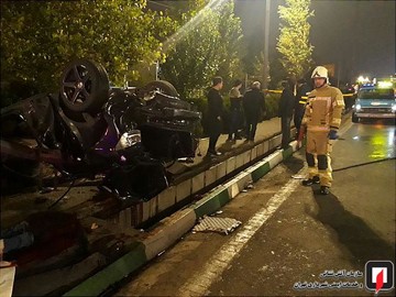 واژگونی سراتو در بزرگراه شهید همت