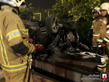 واژگونی سراتو در بزرگراه شهید همت
