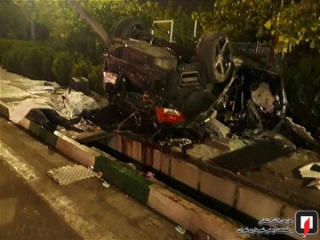 واژگونی سراتو در بزرگراه شهید همت