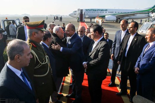 ورود رئیس جمهوری عراق به تهران