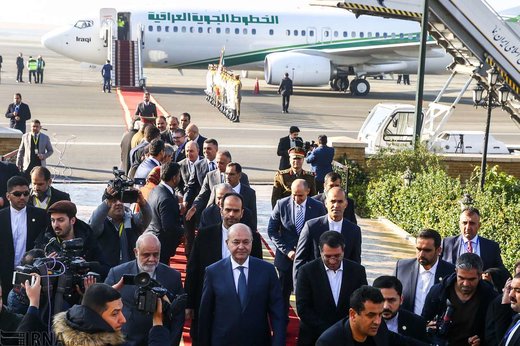 ورود رئیس جمهوری عراق به تهران