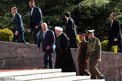 استقبال رسمی روحانی از رئیس جمهوری عراق
