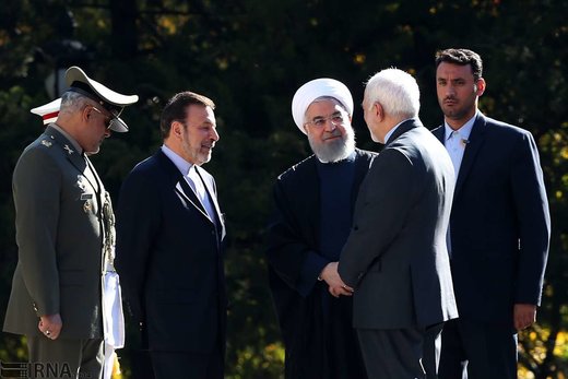 استقبال رسمی روحانی از رئیس جمهوری عراق