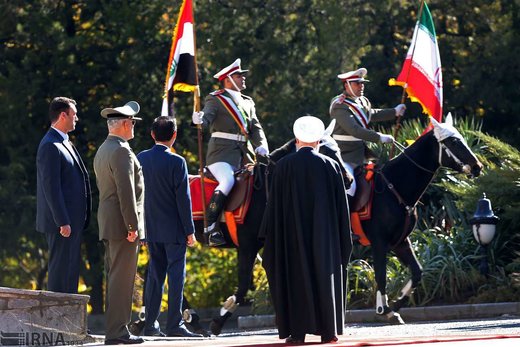 استقبال رسمی روحانی از رئیس جمهوری عراق