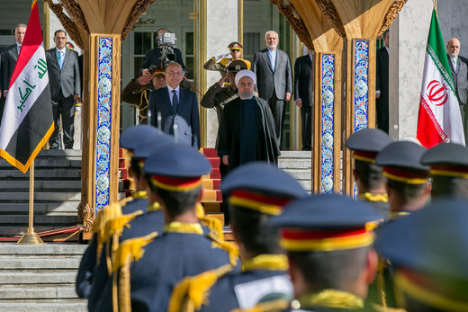 استقبال رسمی روحانی از رئیس جمهوری عراق