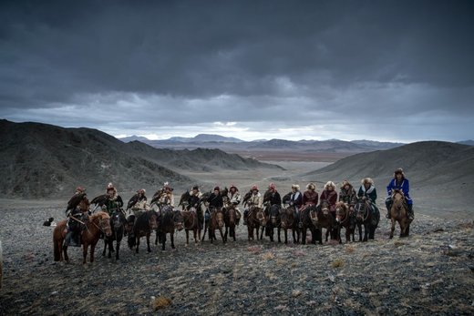 شکار با عقاب در مغولستان