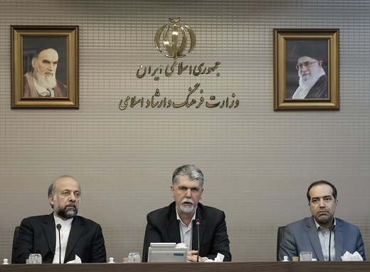 آیین تکریم رئیس پیشین ومعارفه سرپرست سازمان سینمائی وسمعی بصری