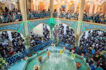 مراسم مولودی خوانی در مسجد جامع سنندج