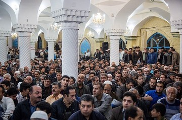 مراسم مولودی خوانی در مسجد جامع سنندج